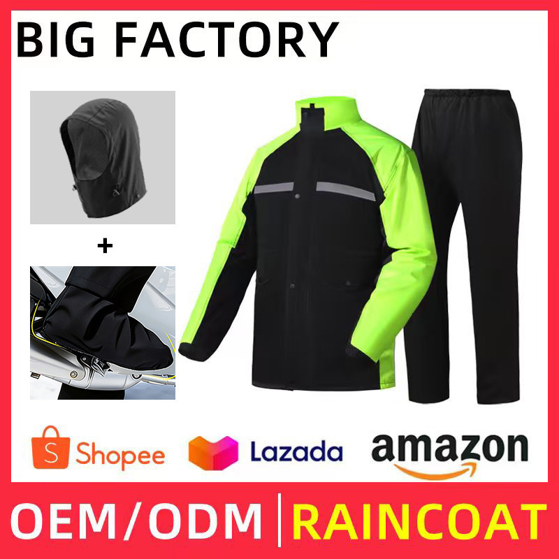 Cross-Border Motorcycle Riding Raincoat Set, Full-Body Storm-Proof, Split-Type, Thickened, Windproof, Waterproof, Global Shipping