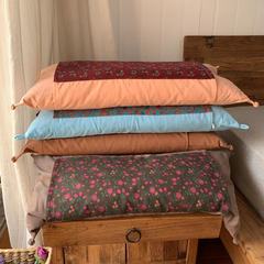 A5L劉大姐家 復古懷舊蕎麥枕頭 可拆洗純棉老粗布單人枕 助睡眠枕