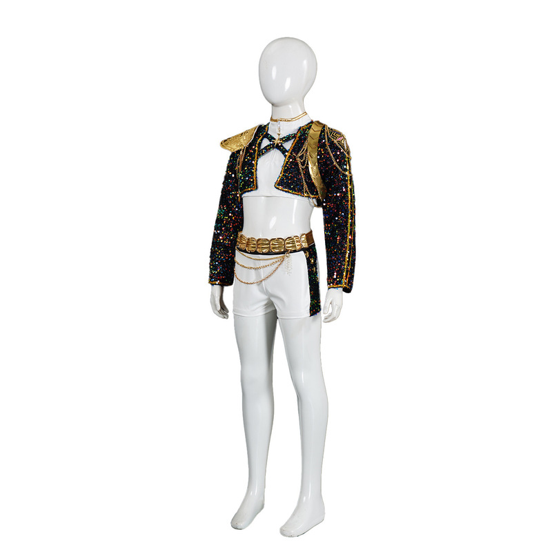 K-POP猎魔女团女团cos服鲁米黑色打歌服舞台演出服cos服跨境新品|undefined