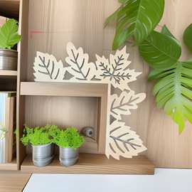 跨境新款木质树叶家居摆件门框装饰卧室客厅摆件木头工艺品批发