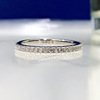 Fashionable jewelry, ultra thin wedding ring, city style, silver 925 sample, simple and elegant design, diamond encrusted