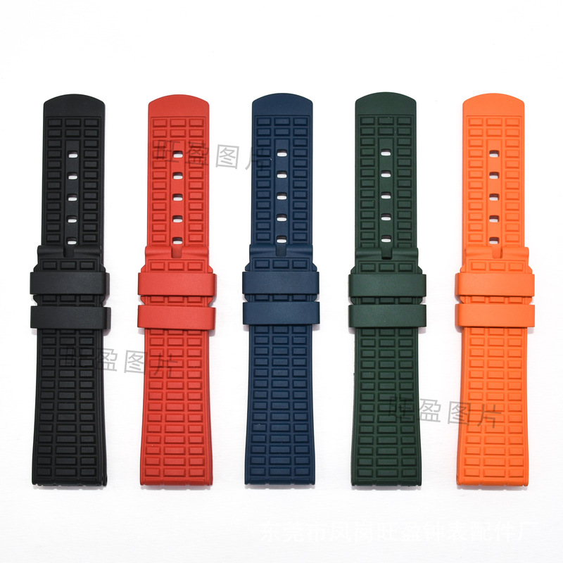 Fluorine rubber strap 20mm/22mm fit Baida. Philippe Aquanaut Nautilus Glow Rubber Strap