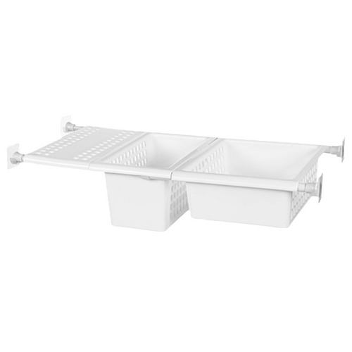 Layered partitions in kitchen cabinets, storage racks, storage baskets, punch-free telescopic rod storage racks, under-sink artifacts
