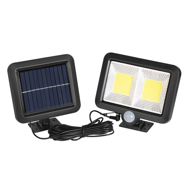 Luz de jardín con energía solar, luz de pared impermeable con sensor de movimiento para exteriores, iluminación para garaje, sensor inteligente, súper brillante.