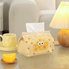 驚いたチーズティッシュボックスかわいいアニメ引き出し箱リビングレストランシンプルなデスクトップ布芸ティッシュバッグ