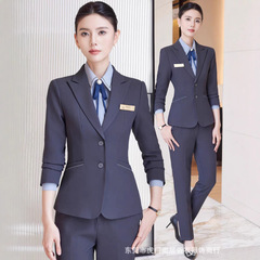 职业西装套装女春秋大学生面试正装酒店经理工作服前台接待工作装
