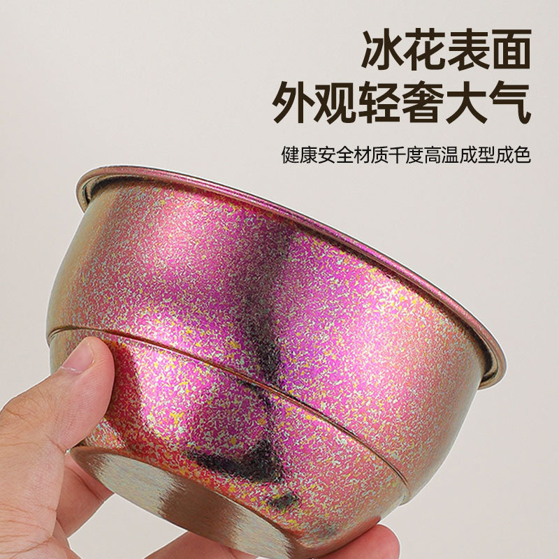 新款纯钛纯色蒸蛋碗简约时尚高颜值健康轻巧耐用泡面碗抑菌防摔碗|undefined