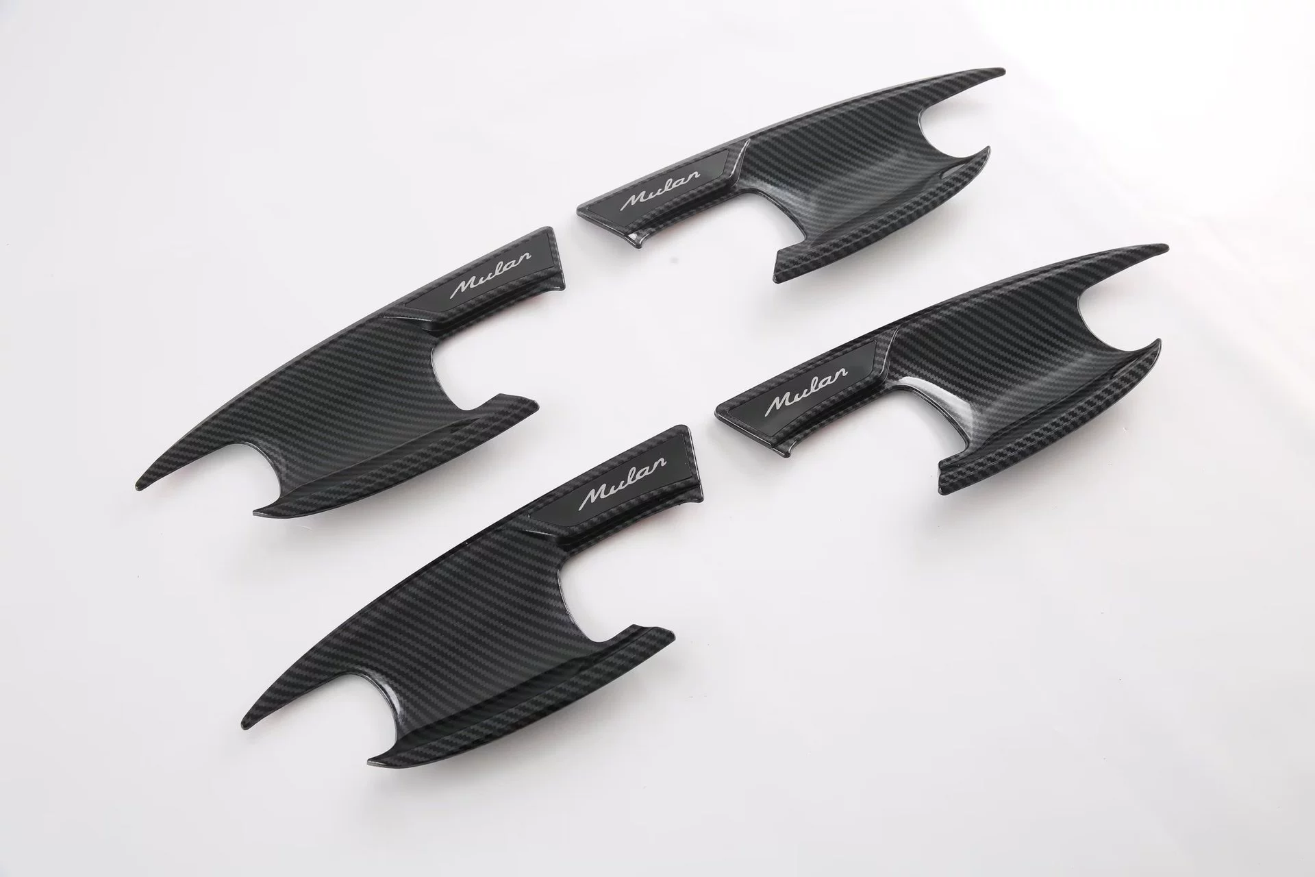 Suitable for MG4 EV (MG Mulan) door bowl modification, carbon fiber pattern decorative sticker, ABS material