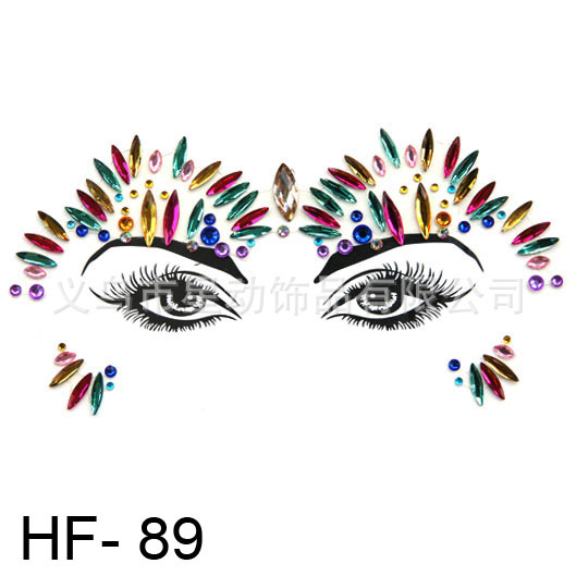 gems face sticker �¿�ѹ����ˮ��ü��������װ������diy HF-89