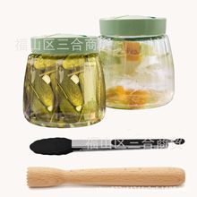 玻璃家用泡菜坛子腌菜酸菜咸菜圆形发酵罐食品级密封罐加厚储物罐