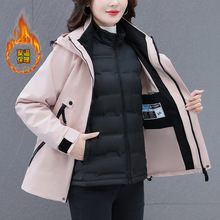 羽绒服户外三合一冲锋衣女2025冬季新款外套防风保暖可拆卸登山服