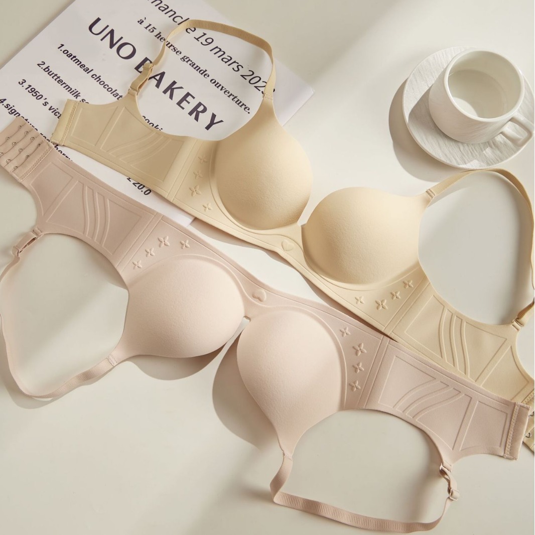 Ventas directas de fábrica comercio electrónico transfronterizo Sudeste de Asia Vietnam Tailandia damas simples y cómodas sujetador de colección lateral sin costuras