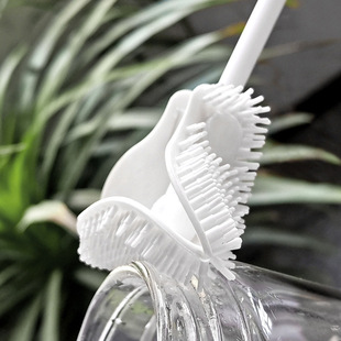 Silicone Milk Bottle Brush Cup Brush Household Long Handle Milk Bottle Cleaning Brush Head Foldable No Dead Angle Multifunctional Cleaning Brush