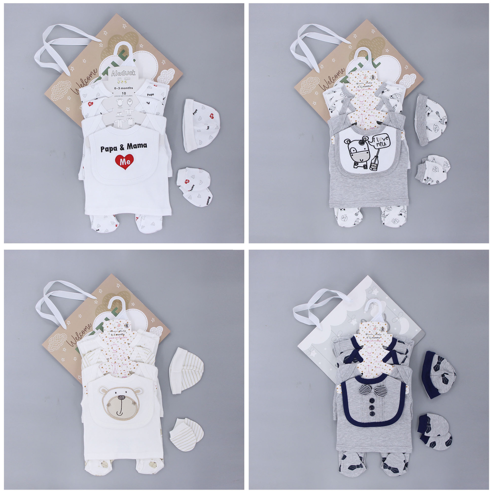 Caja de regalo de recién nacidos, ropa de escalada unida, ropa de algodón, ropa de bebé de luna llena, ropa de bebé para hombres y mujeres image 7