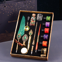 European British style retro classical mechanical feather pen set dip pen prime year new dip pen calligraphy practice