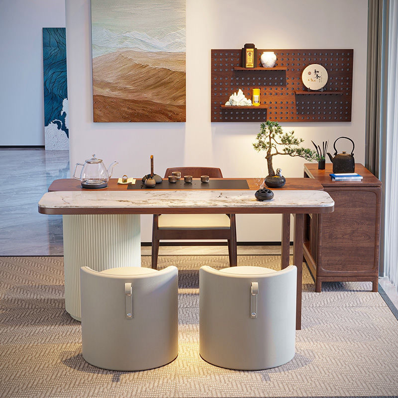 1.0m 티 테이블+히로시마 의자+등받이 의자*2