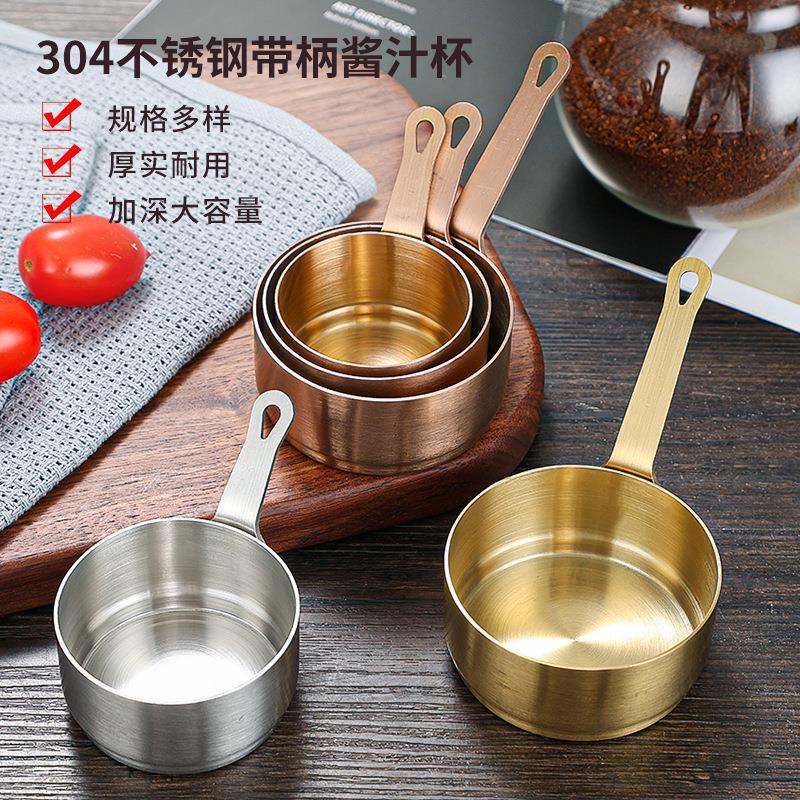 304 Stainless Steel Sauce Cup with Handle, Steak Sauce Cup, Western Food Dipping Snack Sauce Bowl with Vinegar Dish, Dipping Sauce Bucket Bowl 304 Stainless Steel Sauce Cup with Handle, Steak Sauce Cup, Western Food Dipping Snack Sauce Bowl with Vinegar Dish, Dipping Sauce Bucket Bowl