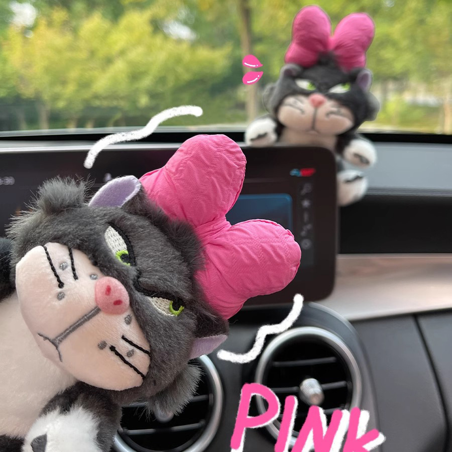 Lucifer Cat Control central Decoración de pantalla Espejo retrovisor de coche Muñeca de coche Muñeca de coche Accesorios de coche lindo