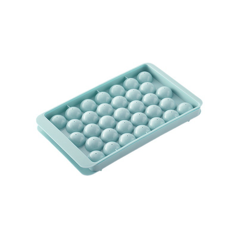 Tiktok mismo Ice Cube Ventas directas de la fábrica ronda de hockey sobre hielo con tapa creativo modelo de cubo de hielo casero refrigerador cubo de hielo 33 cuadrícula