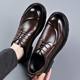 Spring and Summer Breathable Leather Shoes Men's Thick-soled Business Dress Leather Sandals Hollow Pierced Leather Casual Hole Men's Shoes