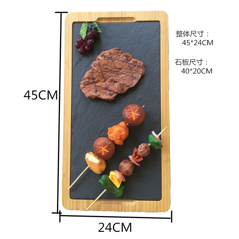 Se recomienda un plato de filete Tomahawk de 45 * 24 * 2 cm de tamaño grande en un plato plano.