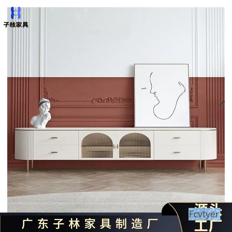 Langyu Jia Long Modern Modern Simple Tv Cabinet Living Room Floor Cabinet Light Luxury Solid Wood Tv Cabinet Small Apartment Home Rock
