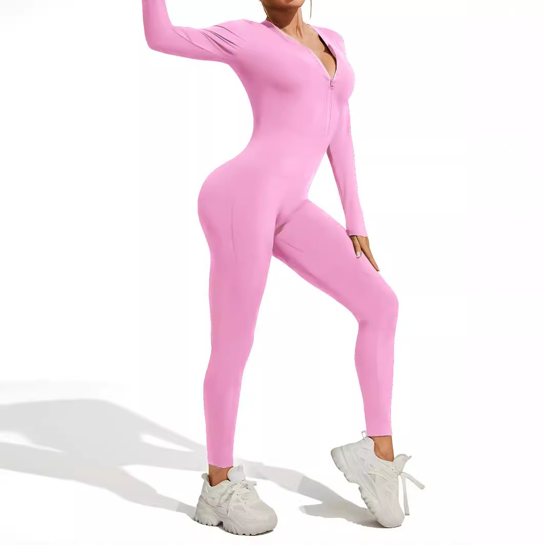 Transfronterizo Amazon europeo y americano otoño e invierno nuevo popular sexy apretado mono hilo pantalones de manga larga para las mujeres