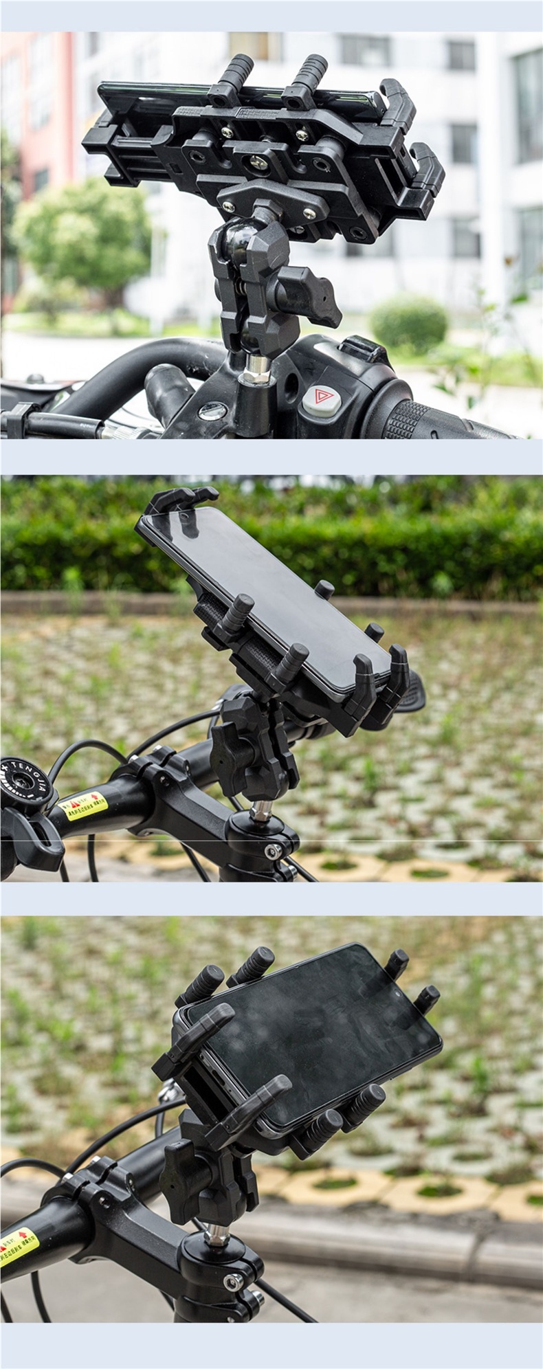 Motorcycle Mobile Phone Navigation Bracket Motorcycle Motorcycle Riding Shock-Absorbing Electric Scooter Car Mobile Phone Holder Shock-Proof