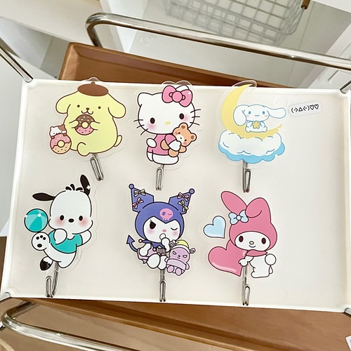Cartoon Student Door Hook, Yiwu Small Commodity Bathroom Gift, Cute Acrylic No-Drill Hook