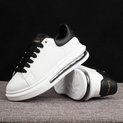 男女款小白鞋時尚經典校園風氣墊小白鞋情侶滑板鞋厚底松糕鞋