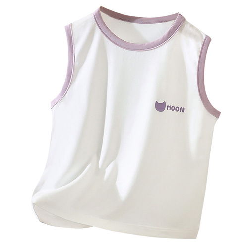 Summer Thin Boys' Baby T-shirt, Cross-Training Modal Undershirt for Girls, Sleeveless Baby Bodysuit, Wholesale