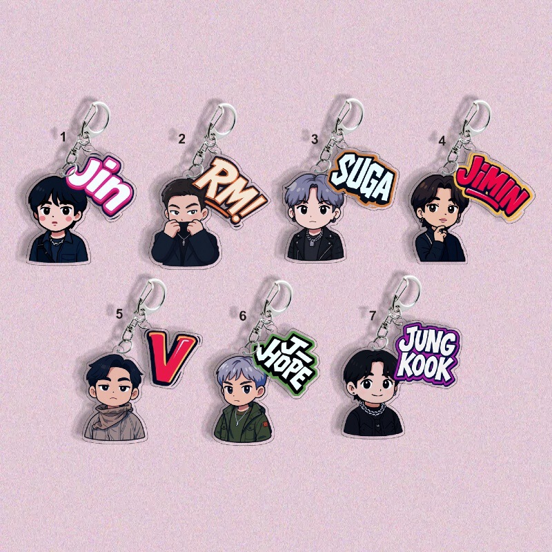 Bts Bts Kim Taehyung Jung Kook Kim Seok Jin Suga Peripheral Pendant Bag Keychain 1518