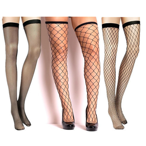 European and American sexy long tube large net knee-high net fishnet socks hollow base socks women's color sexy stockings