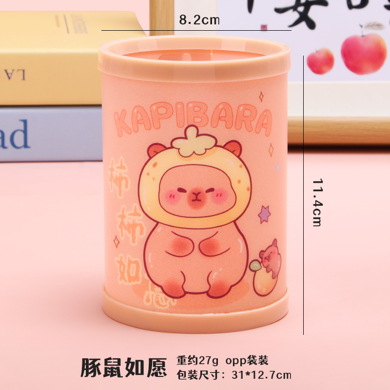 Portalápices plegables redondos creativos, almacenamiento de gran capacidad para estudiantes, ensamblaje de bricolaje, caja de almacenamiento, papelería, regalo al por mayor