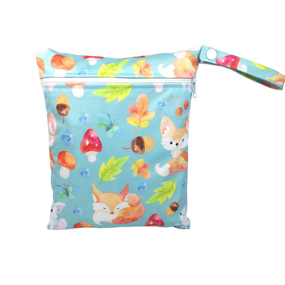 SGS Certified 18 Cartoon Printed Small Single Zipper Diaper Bag Waterproof Storage Bag Washable Storage Bag Wholesale