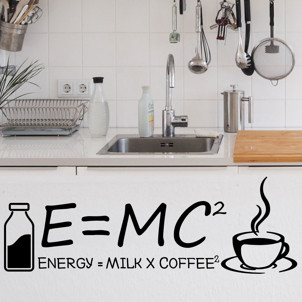 Creative English Chemical Equation E=Mc Wall Stickers Living Room Bedroom Carved Wall Stickers Wholesale Removable