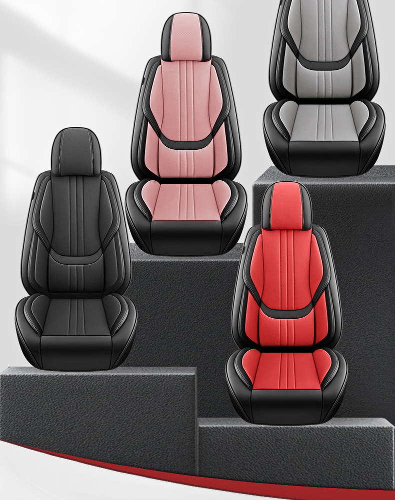 Cross-Border Foreign Trade Car Seat Covers, Universal for All Seasons, Full Surround, Perforated Nappa Leather, 3D Stereo Seat Covers, Wholesale