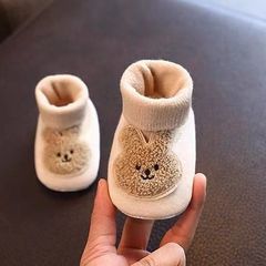 加绒婴儿鞋0-3-12个月到1岁步前鞋春秋冬季款男女宝宝软底鞋子