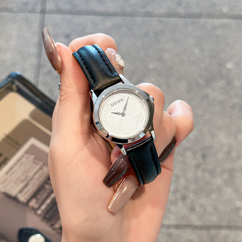 Ancient European new temperament fashion women's watch niche simple two-pin belt watch casual trendy quartz watch for women