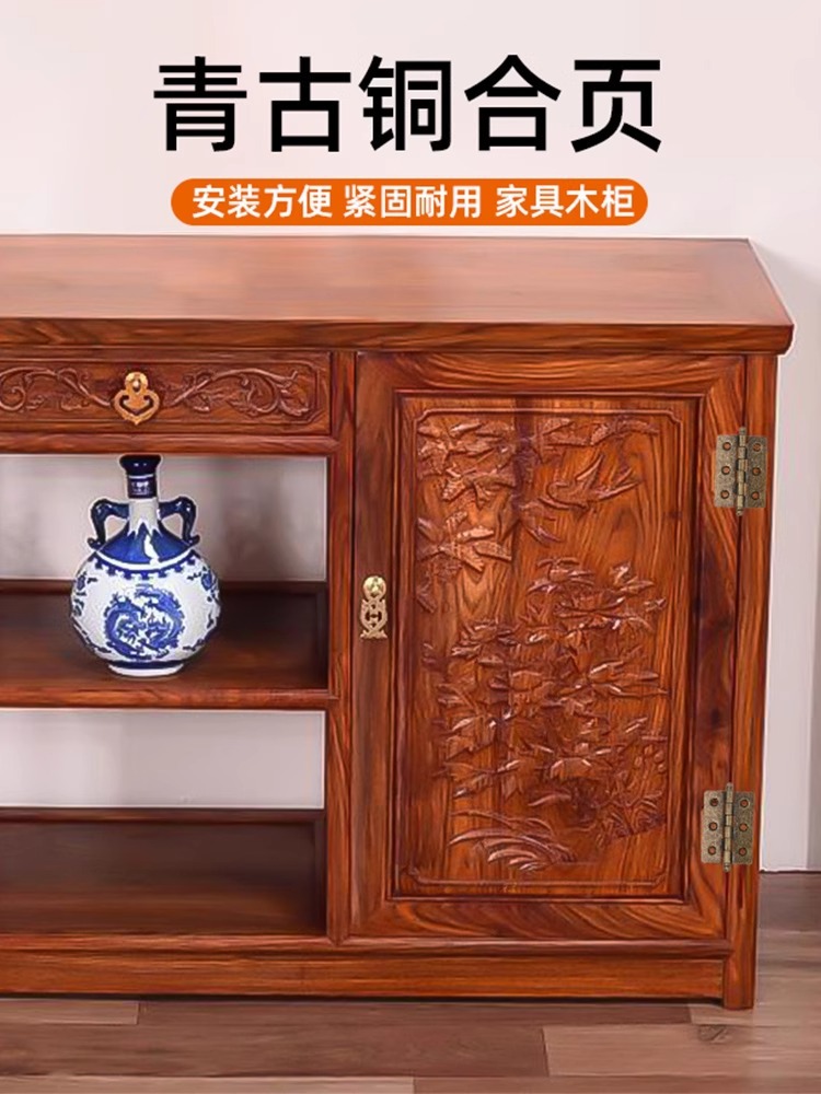 Retro Antique Hinges, Bronze European Style Round Head Hinges, Wardrobe Cabinet Doors, Antique Bronze Fixed Hinges