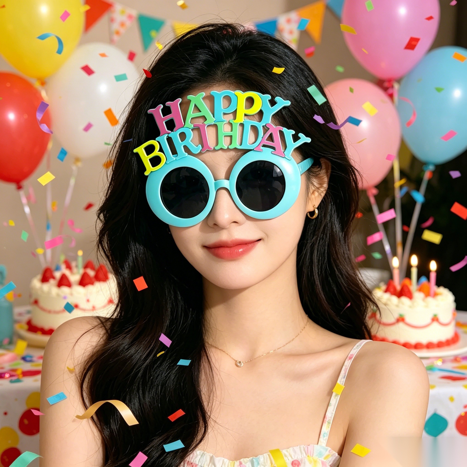 Cumpleaños temático fiesta gafas extrañas feliz cumpleaños pastel vela gafas de diseño de cumpleaños accesorios de fotos
