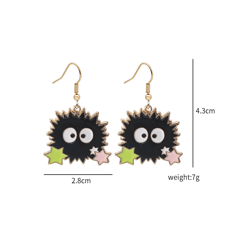 1 Pair Fashion Cartoon Character Enamel Alloy Drop Earrings display picture 16