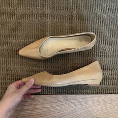 羊皮版~一脚蹬复古工作鞋女简约尖头真皮浅口平底鞋通勤时尚单鞋