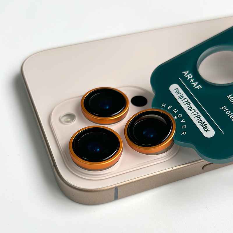 跨境热销苹果17镜头膜仿原机康宁ar双色台阶16pro镜头膜iphone17|undefined