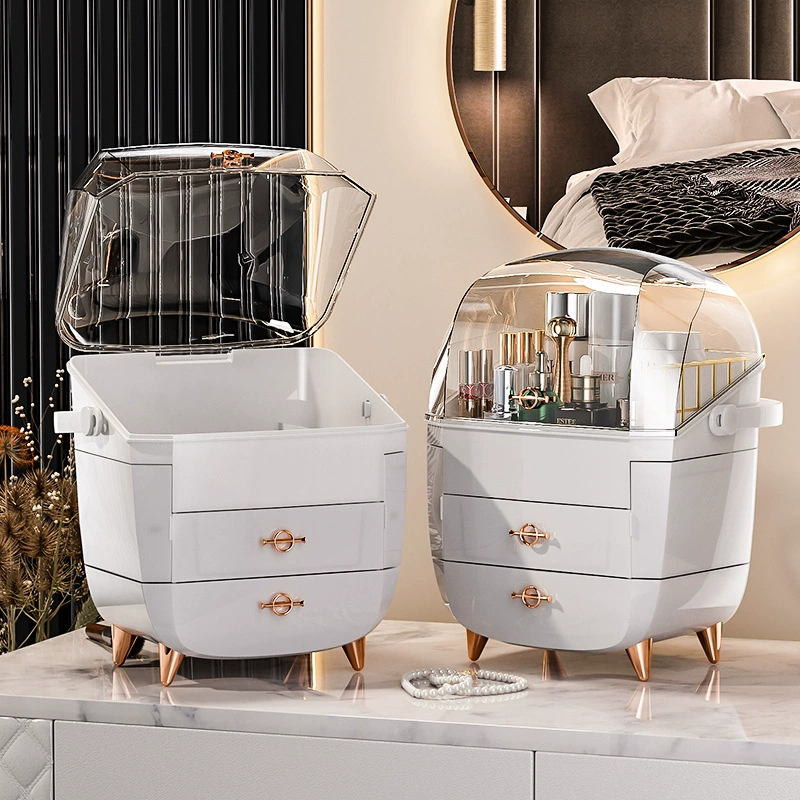  Cosmetic Jewelry Box, Light Luxury Design, ABS+PS, Large Capacity 269×205×387 mm