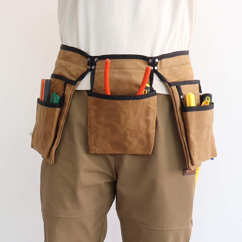 Amazon electricista encerado bolsa de lona kit de cintura almacenamiento portátil mantenimiento bolsa de herramientas resistente al desgaste delantal multifuncional