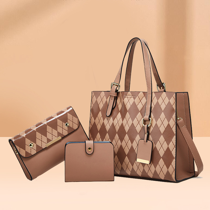 2024 Neue Damenmode Krokodilmuster Mutter und Kind Dreiteiliges Set Einzelne Umhängetasche Umhängetasche_voghion.com