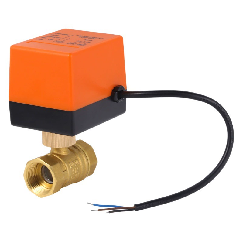 Оптовый Электрический шаровой кран, трехлинейный, двухлинейный, двухлинейный, односторонний, медный, двухсторонний, миниатюрный Электрический клапан с вентиляторной катушкой с резьбой NPT