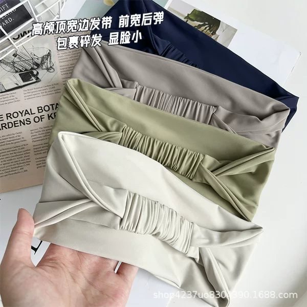 Beautiful~~ Women's Summer Running Sports Sweat-Absorbent Bright Color Headband Nude Feel Easiest for Match Yoga Fitness Anti-Slip Sweat-Absorbent Headband