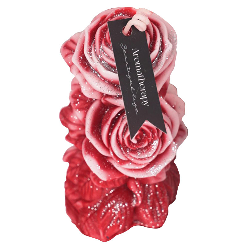 Dream Rose Cera a baja temperatura Patrón flotante Vela de columna tallada Vela de aromaterapia de bricolaje Accesorios fotográficos hechos a mano Regalo de viento ins